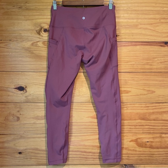 90 Degree By Reflex Interlink High Rise 7/8 Ankle Leggings Mauve Pink Medium - Picture 2 of 9